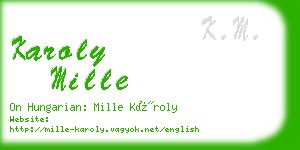 karoly mille business card